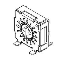 Same Sky (formerly CUI Devices) RDS-16S-7229-A-ASMT-TR DIP Switches Rotary DIP Switch, 7.2 x 7.2 x 2.9 mm, arrow actuator 16 pos, angled SMT,TR