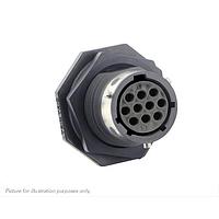 Eaton Souriau-Sunbank UTGX71210SW Receptacles Jam nut receptacle, without backshell, for 10 female contacts, IP68/69K, keying W