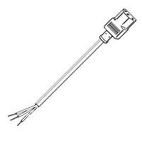 Volex 17519 10 B1 No Plug Power Cord 18AWG SJT 125V 9FT 10IN (3.0m) BLK