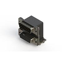 EDAC 663-015-364-045 Dual Port D-Sub Connectors Right-angle Dual Port D-Sub Connector