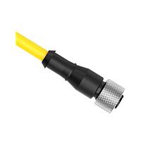 Banner Engineering QDEG-8100D Sensor Cables / Actuator Cables Cordset: Single Ended M12; 8-pin Straight Female; 30.48 m 8x22 Yellow PVC Jacket; Nickel-Plated Brass Coupling Nut