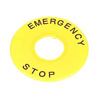 IDEC HWAV-27-Y Name Plate 22mm Emergency Stop Nameplate