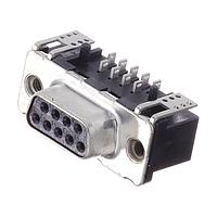 Amphenol Commercial Products D09S70S6PX00LF Receptacle 9 Pin Socket R/A SMT UNC 4-40 threaded