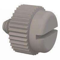 Essentra Components 090440012TEG Thumb Screw Slotted Thumb Screw, #4-40 Thread, 1/8 Lg