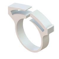 Essentra Components SHC-56 Adjustable Hose Clamp,Adj,Wht,7/8 in-1 in