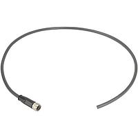 HARTING 21348100388060 Sensor Cables / Actuator Cables M8 A-code Single Ended Overmolded Cable Assembly, 3pin, straight female, PUR Black, 6.0m