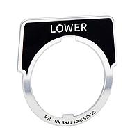 Square D 9001B262 Legend Plate, Lower PUSH BUTTON LEGEND PLATE 30MM, Type B