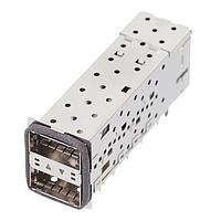 AMP Connectors - TE Connectivity 2085945-2 QSFP+ QSFP+ Assy, 2x1 Gskt 2LP-Innr, Stacked