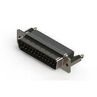 EDAC 627-025-621-556 Standard Card Edge Connectors 627 Series vertical D-Sub plug connector with 25 pin type contacts that have 30 " gold plating. The contacts have .125" (3.18mm) to .165" (4.20mm) long P.C.B tails and the insulator is high temp' rated.The body is high profile metal, the flange is mo