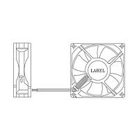 Delta Electronics, Inc. AFB0812H-TZP2 Axial DC Fan, 80x25mm, 12VDC, 35.31CFM, 1.92W, 31dBA, 3000RPM, Ball Bearing, IP55