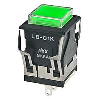 NKK Switches LB01KW01-5F24-JF Indicators PUSH BUTTON SWITCH LED GREEN