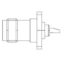Amphenol SV Microwave M39012/32-0001 RF MIL Spec Connectors TNC Jack Solder Pot 4-Hole Flange Mount