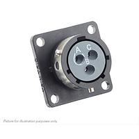 Eaton Souriau-Sunbank UTGX012D3SY Receptacles Square flange receptacle, without backshell, with 3 female PCB contacts, IP68/69K in unmated conditions, keying Y