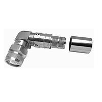 Amphenol Times Microwave Systems EZ-500-TM-RA-X Connectors TNC-male (plug) right angle, crimp connector, non-solder pin, no braid trim