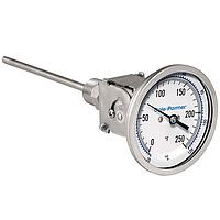 Cole parmer EW-90590-44 Adjustable-Angle Industrial Silicone-Filled Bimetal Thermometers (-20-120°C; 12”Stem; 3" Dial)
