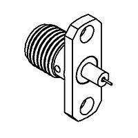 Radiall R125462001 Panel Receptacles SMA 2 HOLE FLNG JACK RECP W/SHLDR CONT