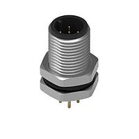 Wurth Elektronik 643250100305 Plugs WRCIRC M12  Screw  Coding A  Panel PCB  Metal Straight with Panel Nut M12  Male connector, polarity 5