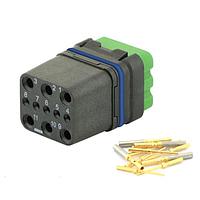 Eaton Souriau-Sunbank 8MQ2M9901SBE Modular Connectors - Push Pull MQuick module, sealed, with female crimp contacts