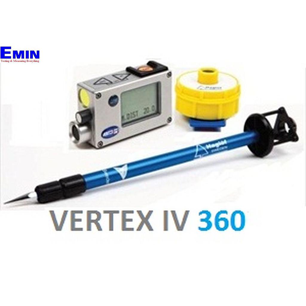 Handheld instrument used for measuring overhead cable height in field applications