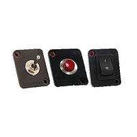 Switchcraft EHPBSMR Standard Switches MOMENTARY PUSHBUTTON SWITCH, SPDT, RED