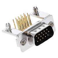 NorComp 781-M15-113R141 High Density D-Sub Connectors IP67 Male 0.350" Footprint High Density D-Sub 15 Position Right Angle Dip Solder