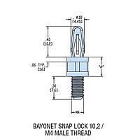 Heyco 10756F Threaded Support, Male HSCBS7-08 V-0 NATURAL