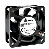 Delta Electronics, Inc. QFR0624DHP5 Axial DC Axial Fan, 60x60x25.4mm, 24VDC, 49.5CFM, 8.4W, 55dBA, Tach/PWM, IP55