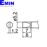 HAKKO T12-D52 Soldering Tip