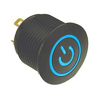 E-Switch PVA6RE24101 Anti-Vandal Anti-vandal, SPST, Off-(On), Panel Mount, Front, Black, LED, White, IP67