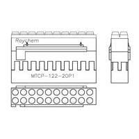 Raychem - TE Connectivity 603431-000 Rack & Panel Connectors MTCP-122-20P1