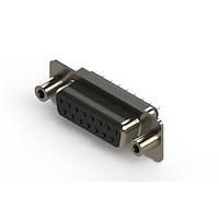 EDAC 628-015-220-548 Standard Card Edge Connectors 628 Series vertical D-Sub plug connector with 15 socket type contacts that have gold flash plating. The contacts have .105" (2.67mm) to .160" (4.06mm) long P.C.B tails and the insulator is high temp' rated.The body is low profile metal and the flange