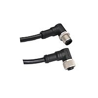 Amphenol LTW MSDP04MR-SDPFR-SD002 Sensor Cables / Actuator Cables M12 Circular Metric Connector, D Code, Plastic, 4A, 04 pins, Male Connector, Male Contact, Right Angle-to-Right Angle, Screw Thread, Overmolded Double Ended, Length 2000mm, IP68 / IP69K