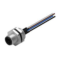 Wurth Elektronik 643352100604 Plugs WRCIRC M12  Screw  Coding A  Panel + Wires Panel + Wires Metal with Rear Panel Nut PG9  Male connector, polarity 4
