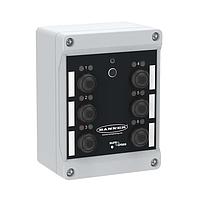 Banner Engineering DX80N9Q120BL-RG NB Sure Cross Wireless Q120BL Node Wireless Q120 Pendant Node 900 MHz 1 W; Integrated Battery (battery Sold Separately) and 10-30 V dc Power Terminals; Six Independently Controlled Push Button Inputs; Six sets of Green and Red LED Indicator Lights