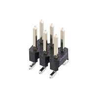 Harwin M20-8750342 Pin Strip 2.54mm 3+3 DIL SMT P/HDR W/PEGS