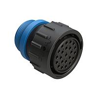 Amphenol SINE Systems AHDP06-24-23SR-STA Connectors 23 Position Plug, Socket, Shell Size 24, Reduced Diameter Seal (Blue), Small Thread Adapter
