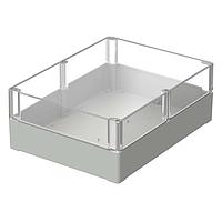 BOPLA 02254100 Enclosures for Industrial Automation ENCLOSURE, EUROMAS PC, 300 X 230 X 110MM,  CLEAR, LID, POLYCARBONATE, RAL 7035 BASE, M 254 G