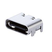 Same Sky (formerly CUI Devices) UJ20-C-H-G-SMT-2-P16-TR USB Type C Type C,2.0, Horizontal, Gold plated 3u, Surface Mount, 0.5mm, 16 pin, T&R
