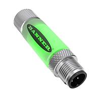 Banner Engineering S15LGYPQ Photoelectric Sensors S15L Series: 2-Color In-Line Sensor Status Indicator; Voltage: 10-30 V dc; Housing: Polyurethane; IP67; Input: PNP; Colors: Green Yellow; Male-Female 4-pin M12 Integral QD