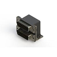 EDAC 661-015-264-054 Dual Port D-Sub Connectors Right-angle Dual Port D-Sub Connector