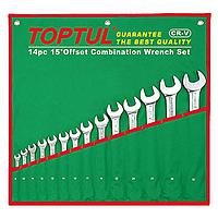TOPTUL GBAA1604 Offset Standard Combination Wrench Set (16 pcs (1/4-1-1/4""))