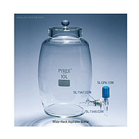 Pyrex Py.1565.18M Heavy-duty Wide-neck Glass Aspirator Bottle (5L, without Stopcock)