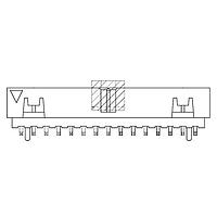 Amphenol Commercial Products G823MB16221KEU Shrouded Box Header 2.0mm Pitch STR SMT,2x8Pin,15u" Gold,NY4T,T&R W/CAP,W/Location Post,Color-Black