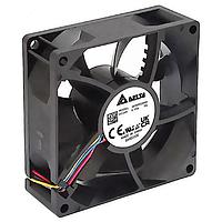 Delta Electronics, Inc. QFR0824HHP6 Axial DC Axial Fan, 80x80x25mm, 24VDC, 38.5CFM, 1.92W, 36.4dBA, Tach/PWM, IP68