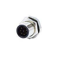 NorComp 859-008-10SR004 Connectors M12 8P A-CODE MALE PNL SC SS SHL,SS NUT