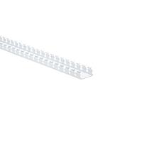 HellermannTyton 181-00580 Slotted Wall Wiring Duct Slotted Wall Wiring Duct, 2" x 1", Adhesive, PVC, White, 120ft/Carton