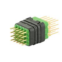 Eaton Souriau-Sunbank 8MQ2M2022RA046S Modular Connectors - Push Pull MQuick module, unsealed, with male straight PCB contacts, tin lead plated, delivered with cap