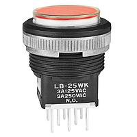 NKK Switches LB25WKW01-5C12-JC Pushbutton Switches DPDT MOMENTARY
