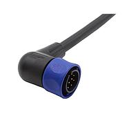 Bulgin PXP4002/001/12P Sensor Cables / Actuator Cables Pre-wired Flex Cable Connector - Right Angle - 1m - 12 Contacts - Plug