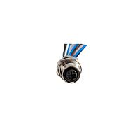 NorComp FPM12A04I06BF01 Sensor Cables / Actuator Cables Female Stainless Steel M12 4 Position Front Mount With 6" Wire Leads